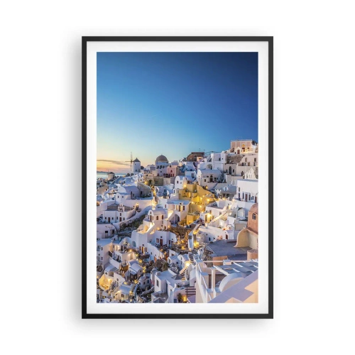 Póster en marco negro - La esencia de lo griego - 61x91 cm