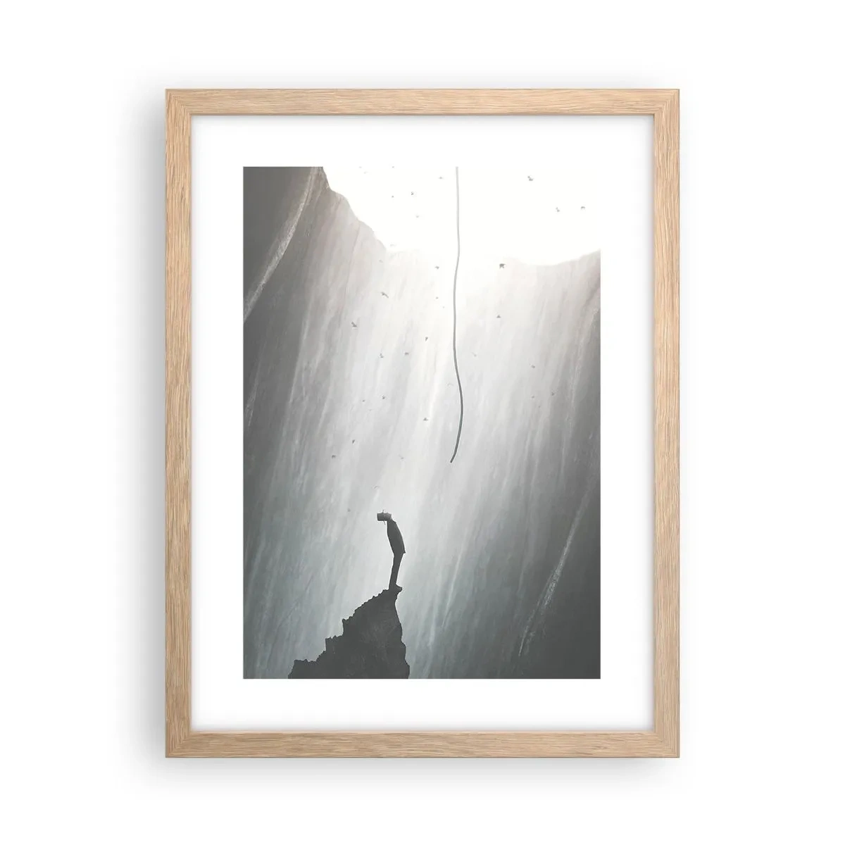 Póster en marco roble claro - Siempre hay una salida - 30x40 cm