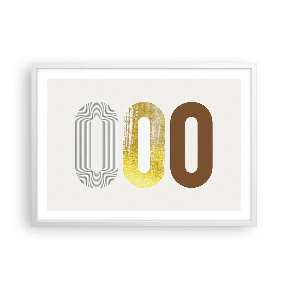 Póster en marco blanco - ¡Ooo! - 70x50 cm