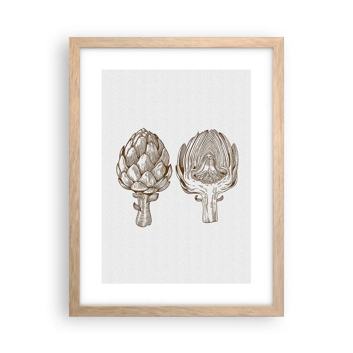 Póster en marco roble claro - Lección de anatomía - 30x40 cm