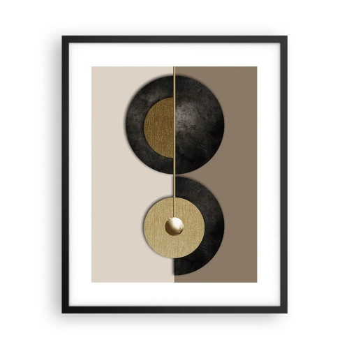 Póster en marco negro - Variaciones en torno a un círculo - 40x50 cm