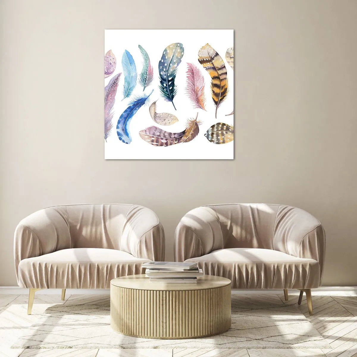 Cuadro sobre vidrio - Impresiones sobre Vidrio - Ligero, colorido y multicolor - 70x70 cm