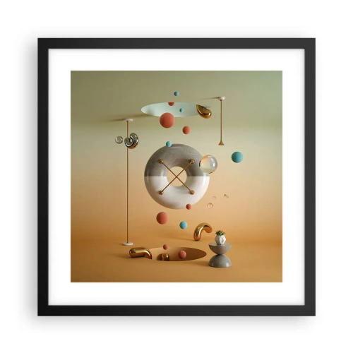 Póster en marco negro - Todo puede suceder - 40x40 cm