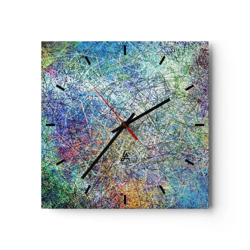 Reloj de pared - Reloj de vidrio - No es tan fácil - 40x40 cm