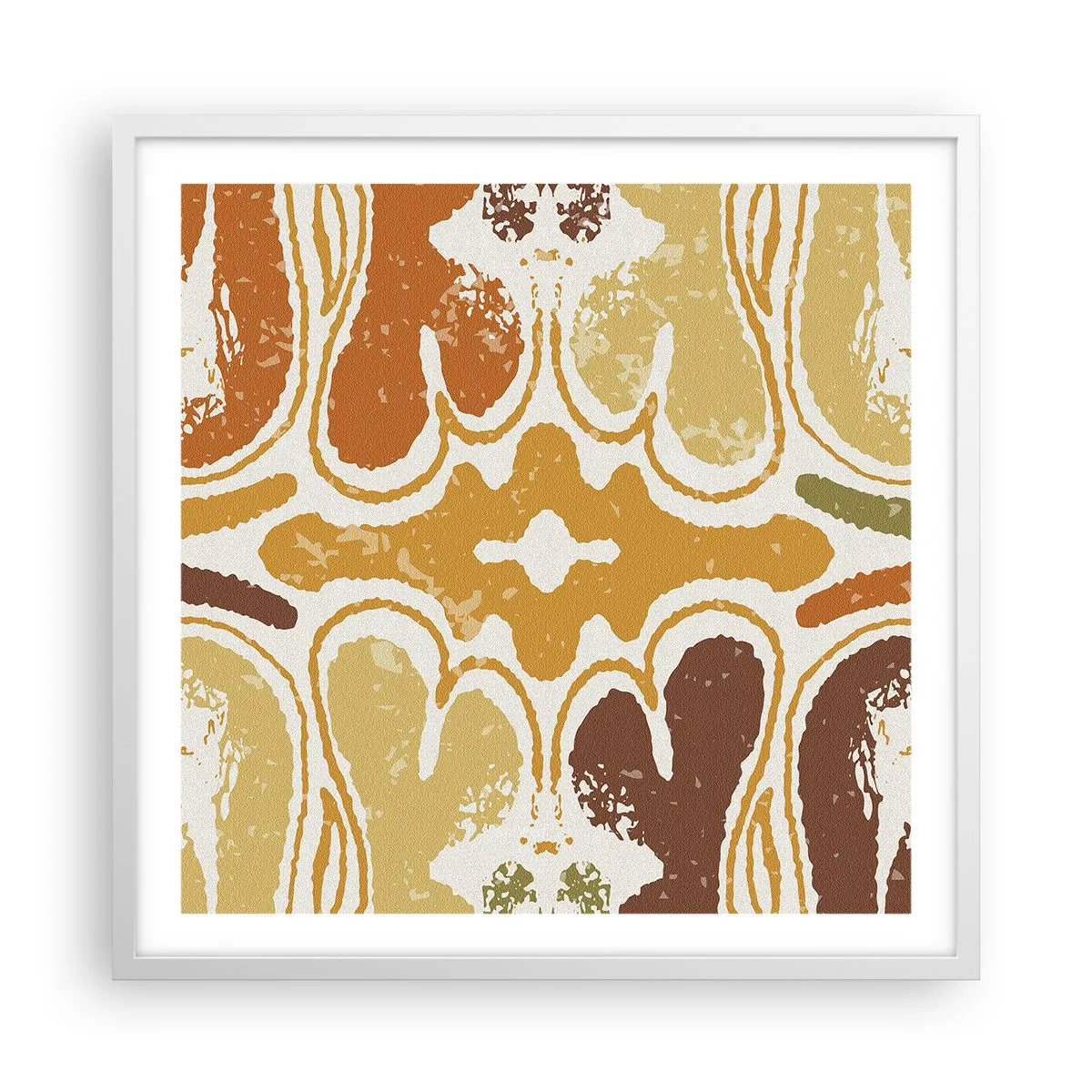 Póster en marco blanco - Abstracción sentimental - 60x60 cm