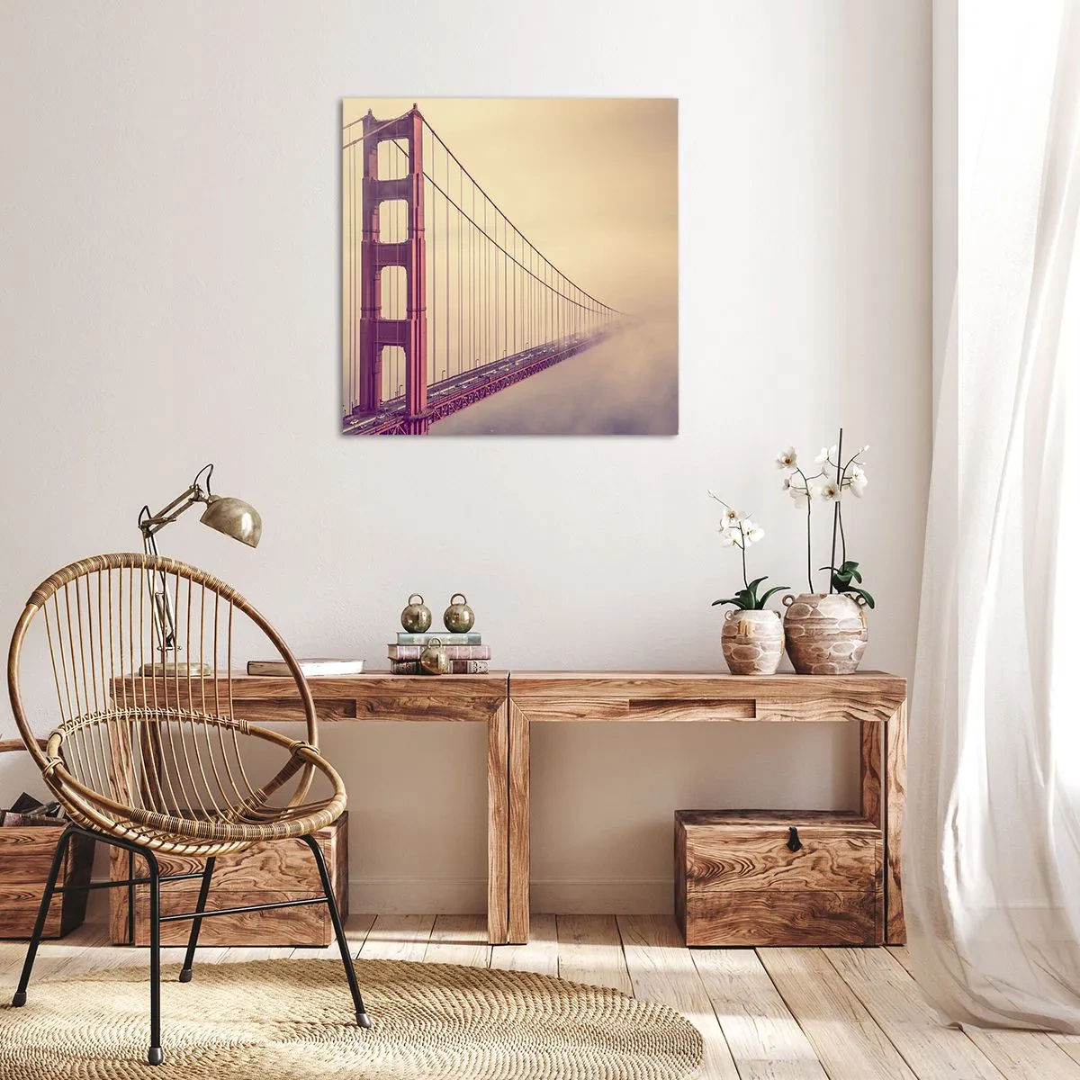 Cuadro sobre lienzo - Impresión de Imagen - Entre el cielo y la tierra - 50x50 cm