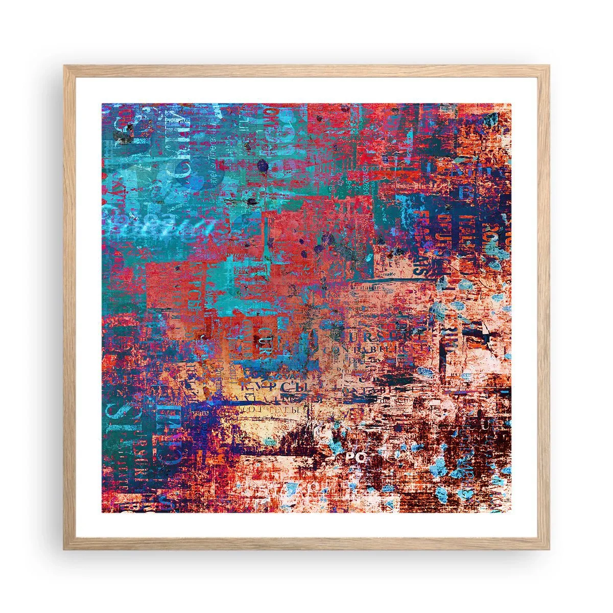 Póster en marco roble claro - Memoria y olvido - 60x60 cm