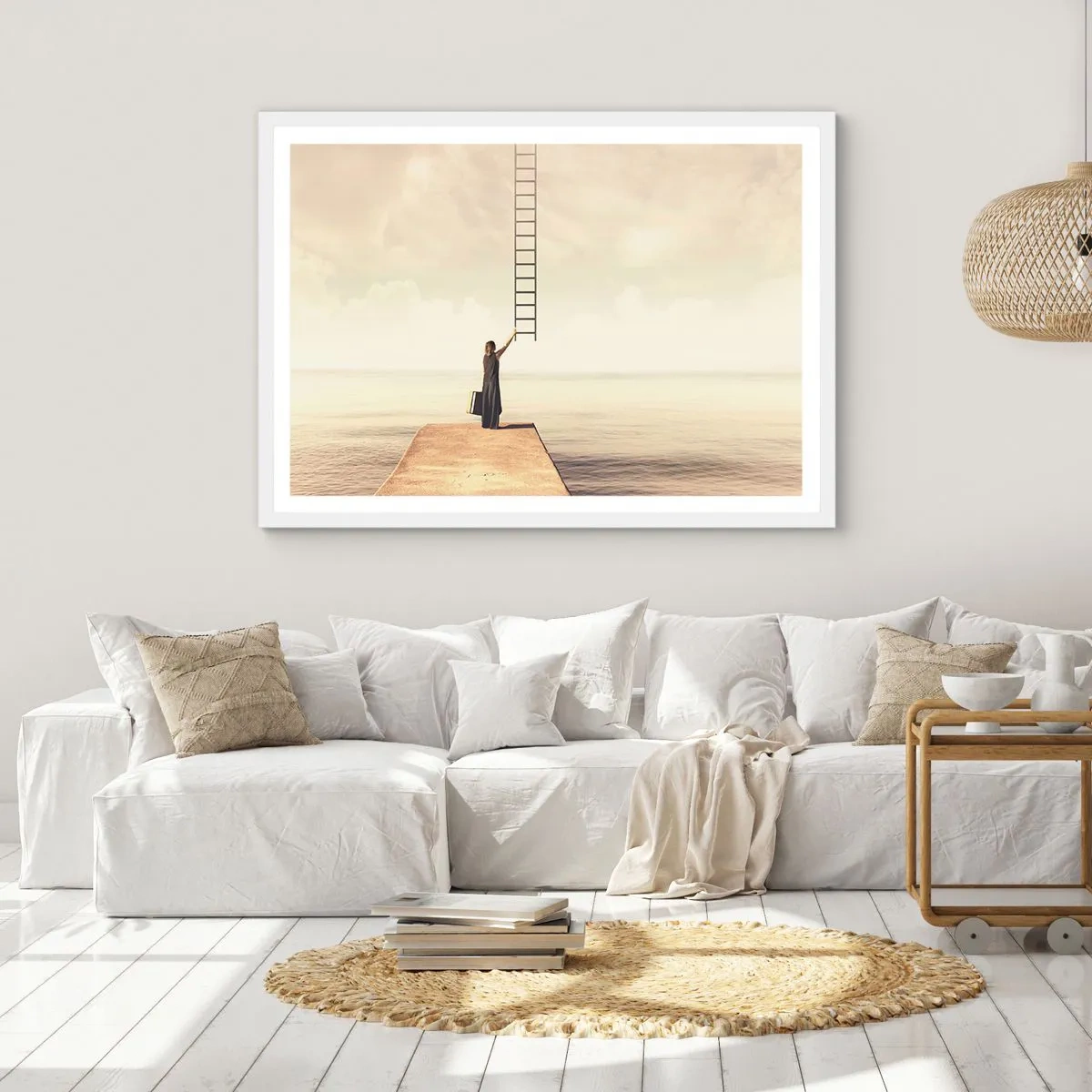 Póster en marco blanco - Un viaje mágico - 70x50 cm