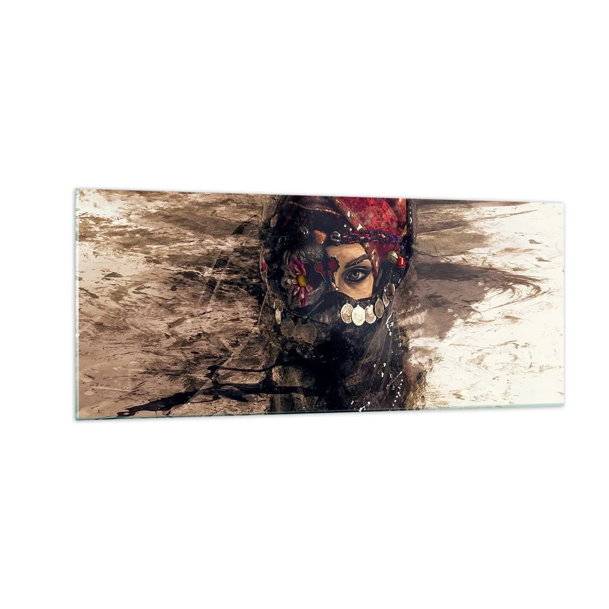 Cuadro sobre vidrio - Impresiones sobre Vidrio - Inquietante, como mínimo - 100x40 cm