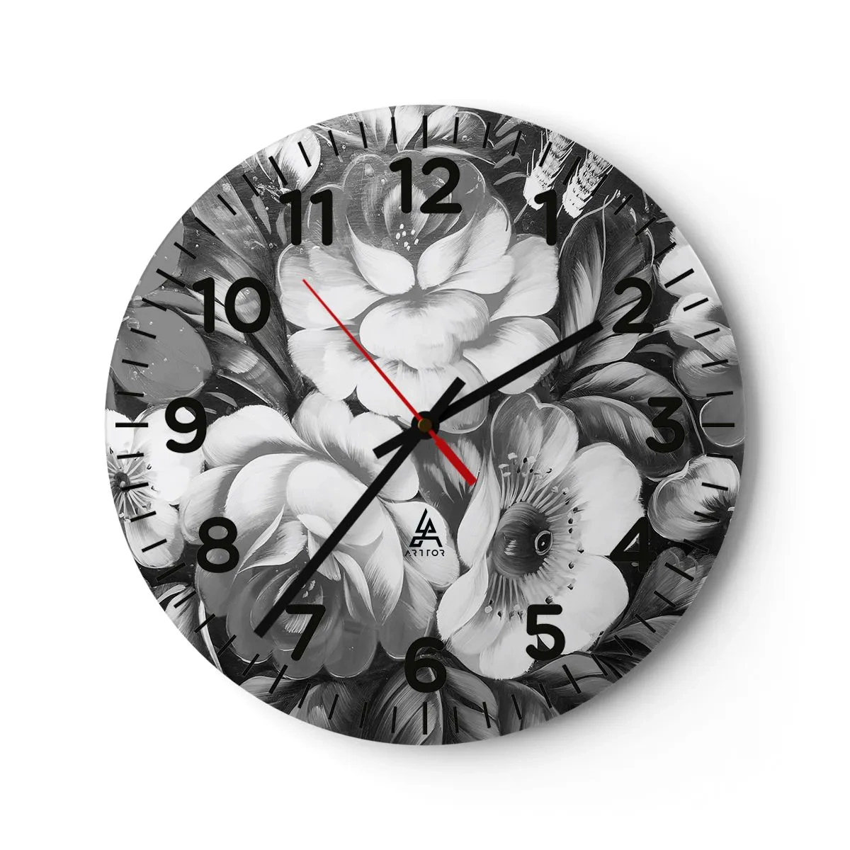 Reloj de pared - Reloj de vidrio - Hermoso incluso en el gris - 40x40 cm