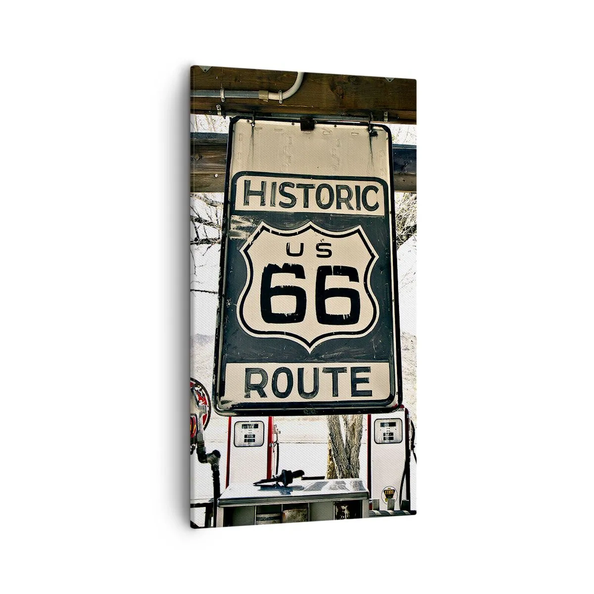 Cuadro sobre lienzo - Impresión de Imagen - Un viaje retro americano - 55x100 cm