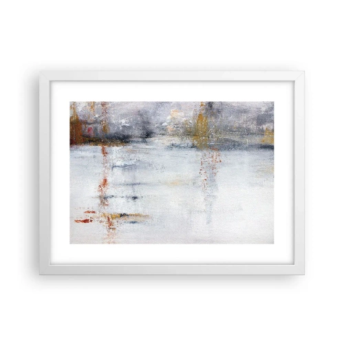 Póster en marco blanco - Tras una cortina de aire - 40x30 cm