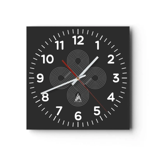 Reloj de pared - Reloj de vidrio - El espíritu celta - 30x30 cm