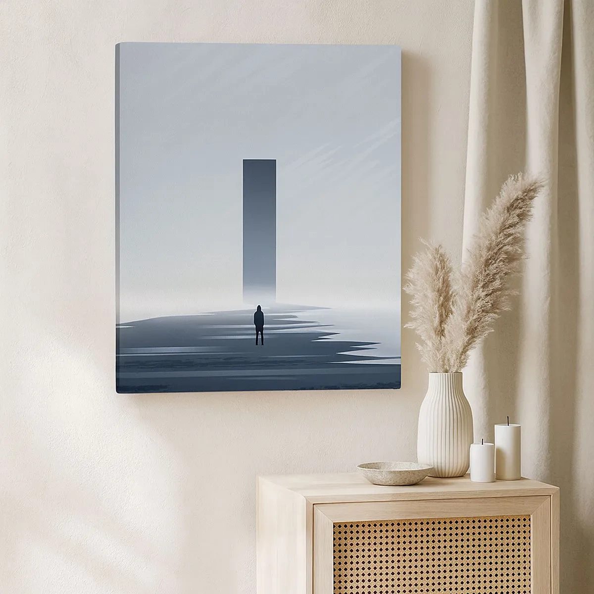 Cuadro sobre lienzo - Impresión de Imagen - ¿Oportunidad o amenaza? - 30x30 cm