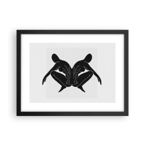 Póster en marco negro - Un alma compartida - 40x30 cm