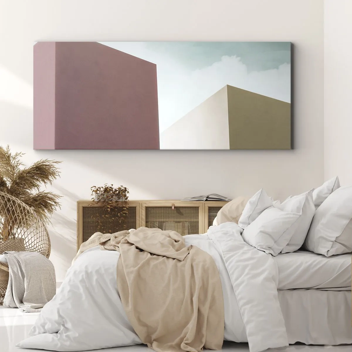 Cuadro sobre lienzo - Impresión de Imagen - Geometría de un verano soleado - 100x40 cm