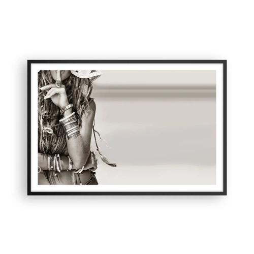 Póster en marco negro - Libertad natural - 91x61 cm