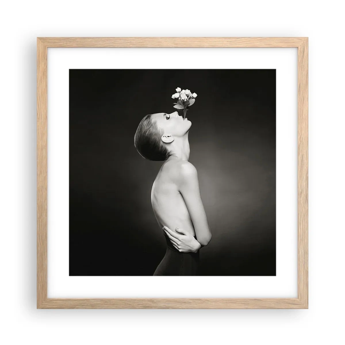 Póster en marco roble claro - Elegancia excéntrica - 40x40 cm