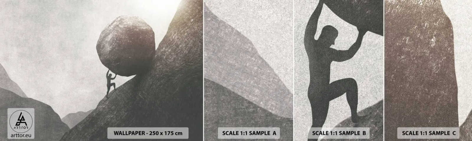 Muestra de fotomural autoadhesivo Deluxe Sticker - Creo, contra toda esperanza - Abstracción, Pedazo, Fuerza - 100x30 cm