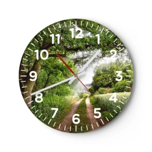 Reloj de pared - Reloj de vidrio - Ensueño - 30x30 cm