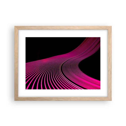 Póster en marco roble claro - Avenida de luz - 40x30 cm