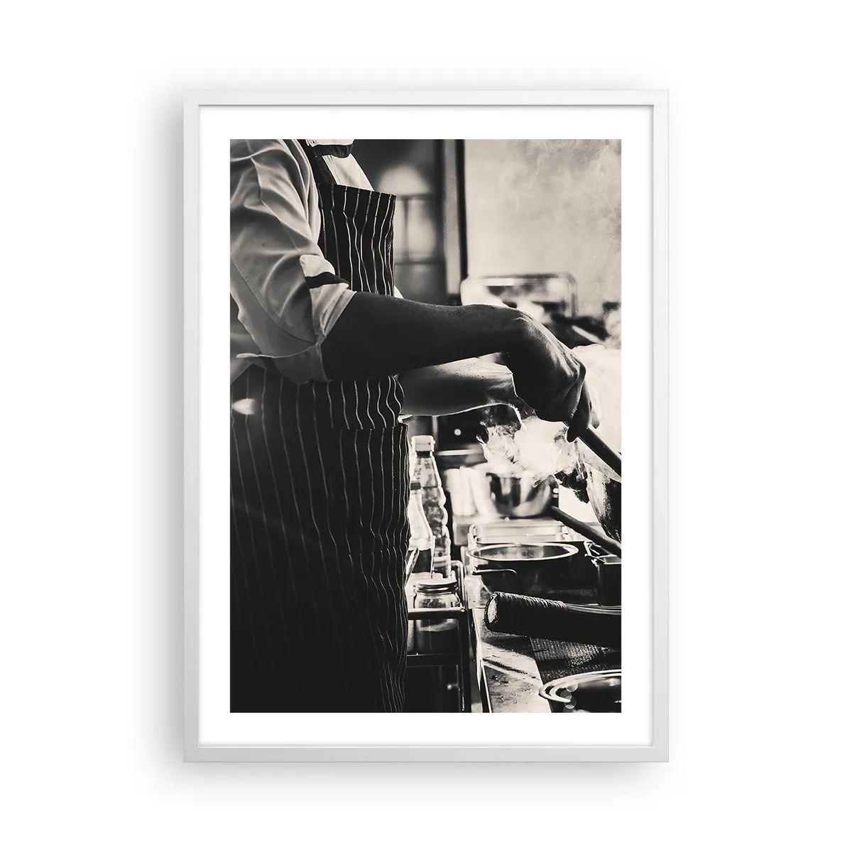 Póster en marco blanco - Alquimia de sabores - 50x70 cm