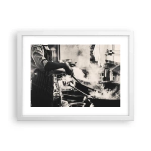 Póster en marco blanco - Alquimia de sabores - 40x30 cm