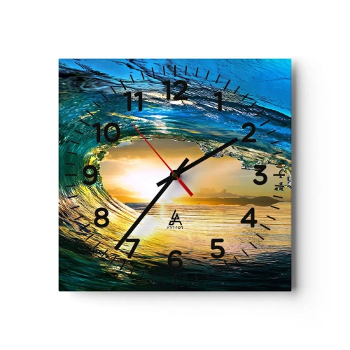 Reloj de pared - Reloj de vidrio - Ojo de esperanza - 30x30 cm