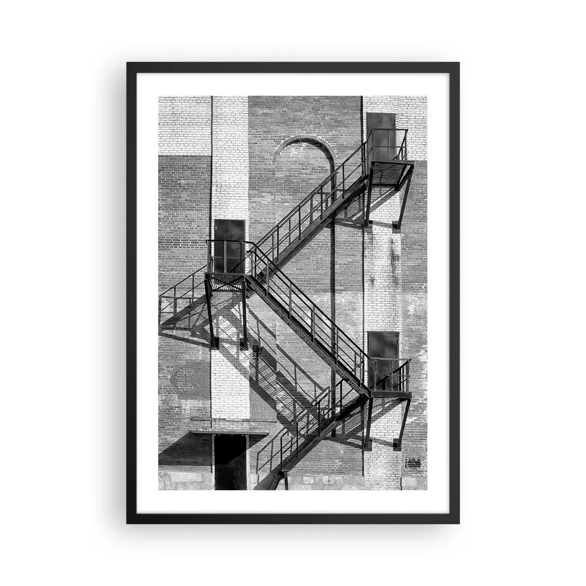 Póster en marco negro - Estilo industrial - 50x70cm - Estilo industrial - Decoración de pared moderna para salón y dormitorio ARTTOR