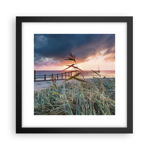 Póster en marco negro - Bailando con el viento - 30x30 cm