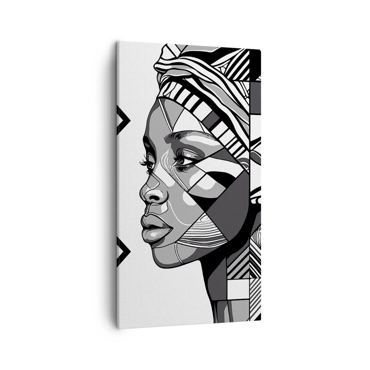 Cuadro sobre lienzo - Impresión de Imagen - Retrato étnico - 45x80 cm