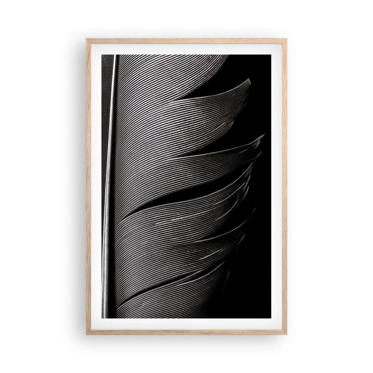 Póster en marco roble claro - Pluma - una construcción maravillosa - 61x91 cm