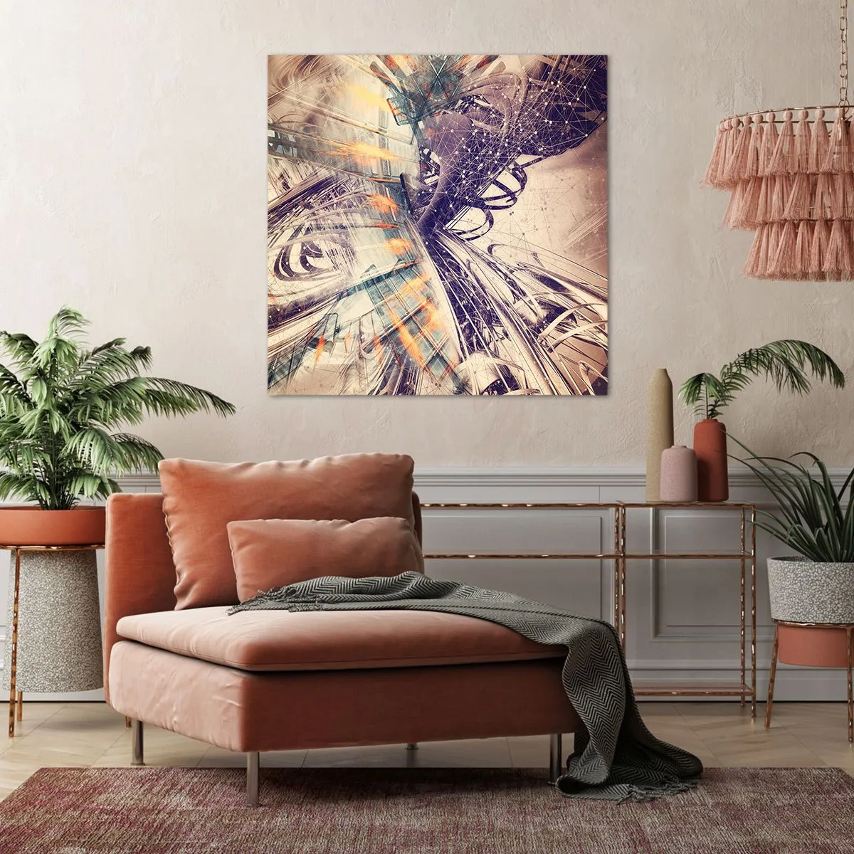 Cuadro sobre lienzo - Impresión de Imagen - Con mucha prisa - 60x60 cm