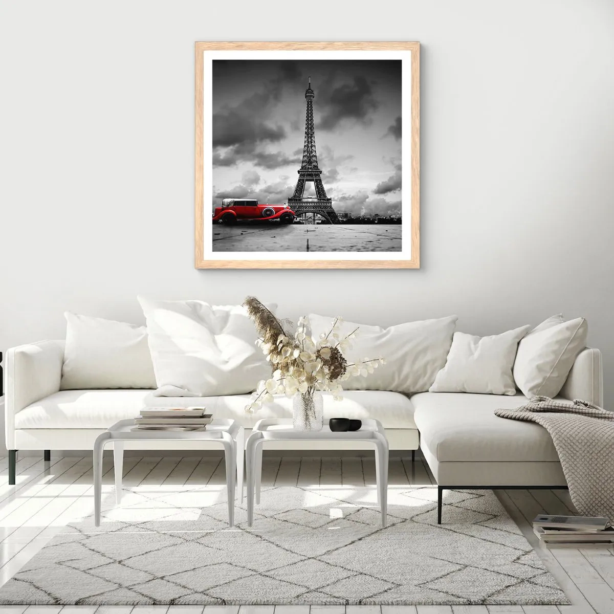 Póster en marco roble claro - No hace mucho tiempo, en París - 50x50 cm