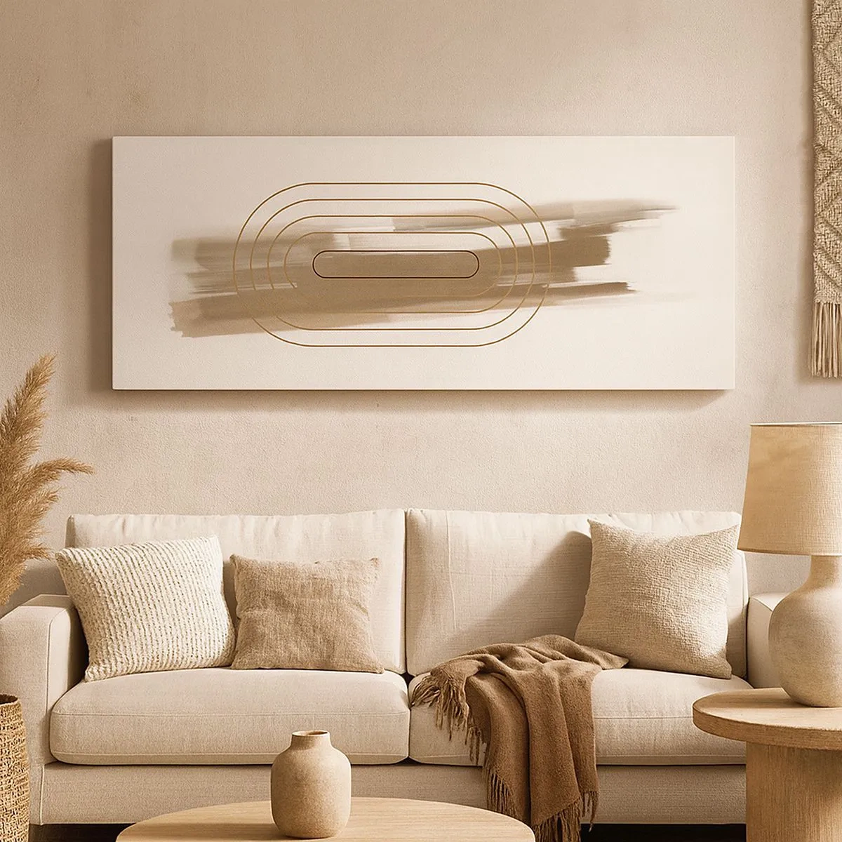 Cuadro sobre lienzo - Impresión de Imagen - Un soplo de gris - 100x40 cm