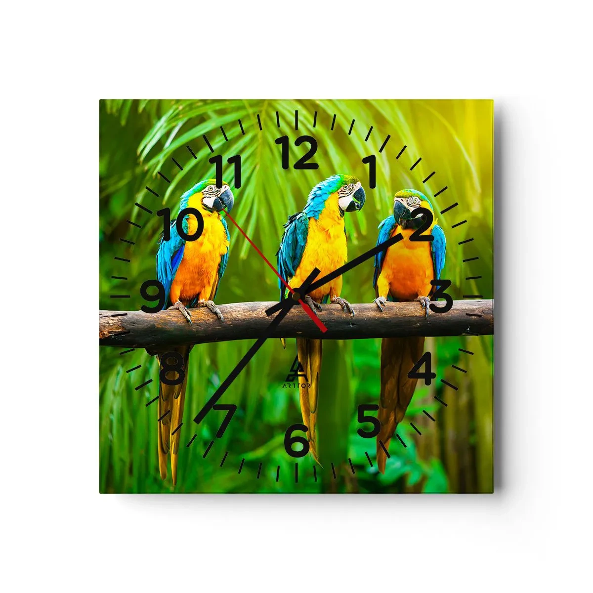 Reloj de pared - Reloj de vidrio - ¿Y has oído que ella...? - 30x30 cm