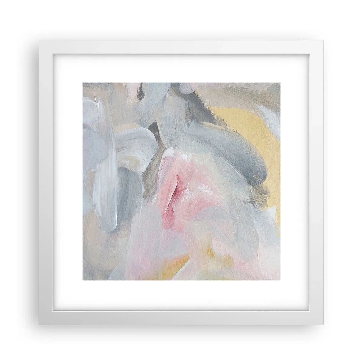 Póster en marco blanco - En un mundo de colores pastel - 30x30 cm