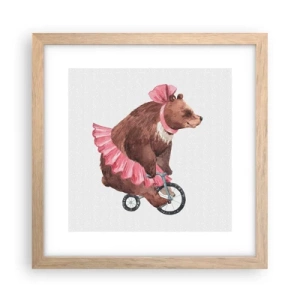 Póster en marco roble claro - ¡Qué circo! - 30x30 cm