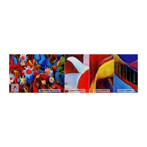 Muestra de fotomural Premium Canvas - Colores de la vida - Abstracción, Cubismo, Pedazo - 100x30 cm