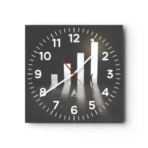 Reloj de pared - Reloj de vidrio - El camino del éxito - 40x40 cm