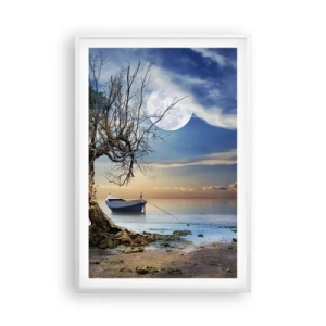 Póster en marco blanco - ¿Es el final o el principio? - 61x91 cm