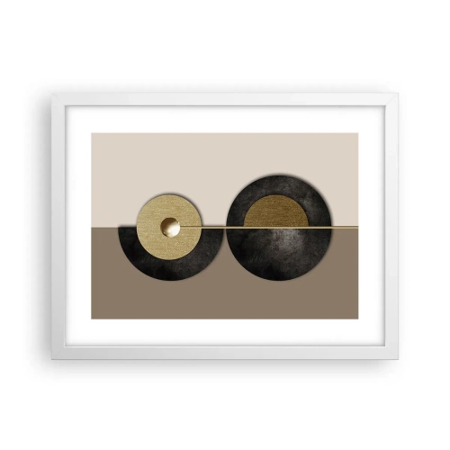 Póster en marco blanco - Variaciones en torno a un círculo - 40x30 cm