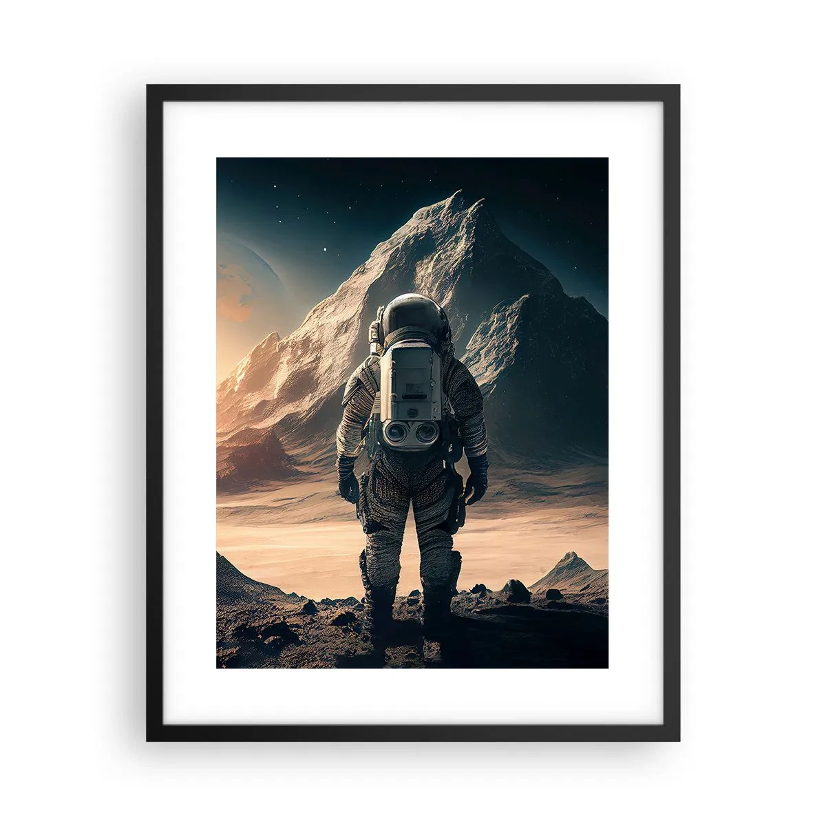 Póster en marco negro - Un nuevo reto - 40x50 cm