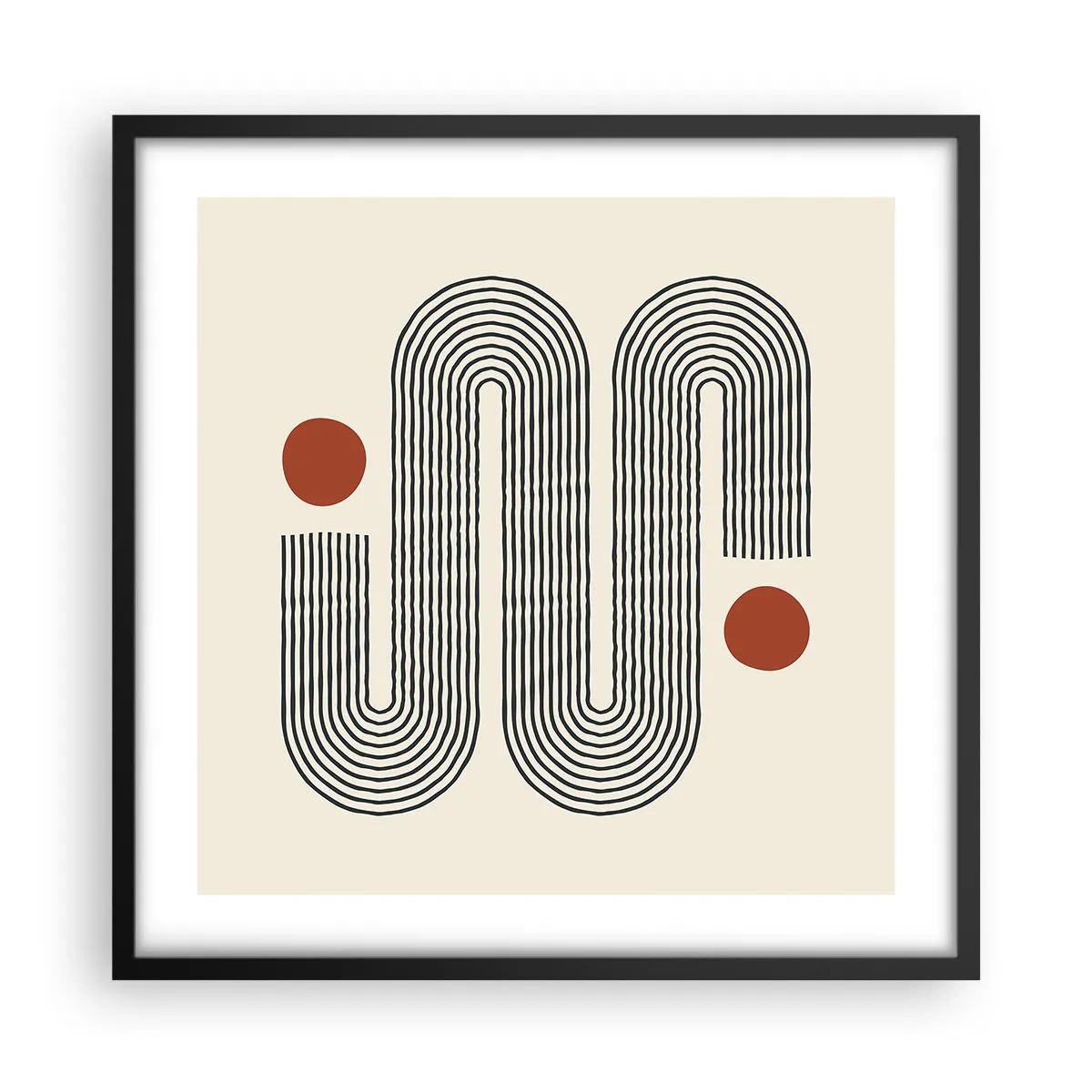 Póster en marco negro - De principio a fin - 50x50 cm