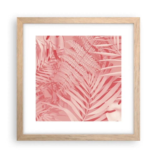 Póster en marco roble claro - Concepto rosa - 30x30 cm