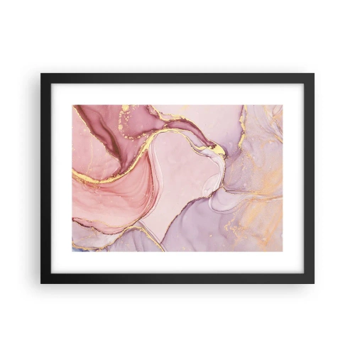 Póster en marco negro - Caricia de colores - 40x30 cm