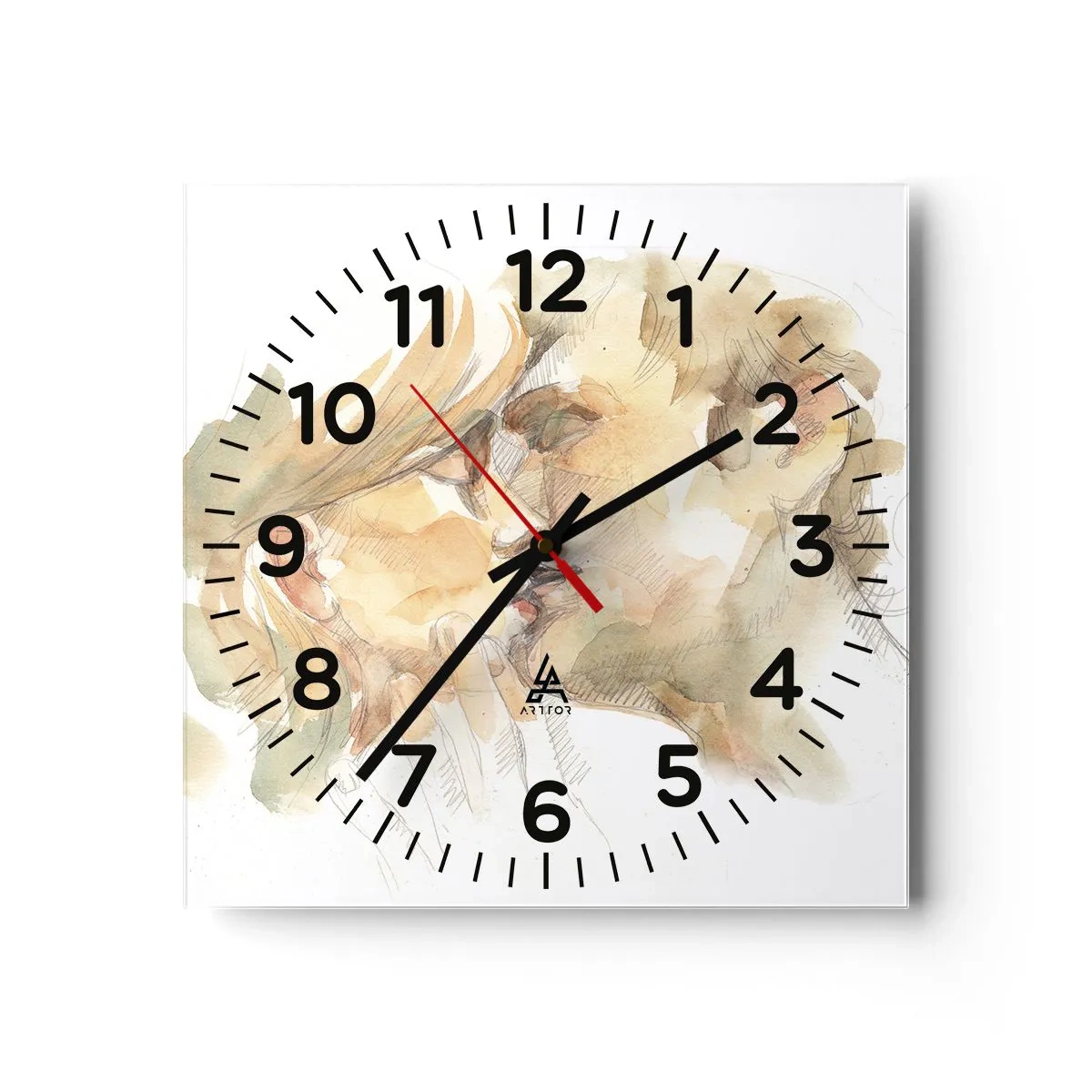 Reloj de pared - Reloj de vidrio - ¿La media naranja encontrada? - 40x40 cm