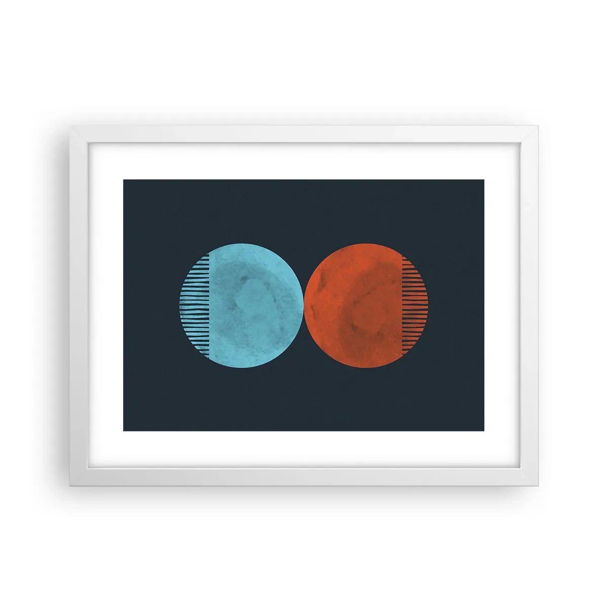 Póster en marco blanco - ¿Solo geometría? - 40x30 cm