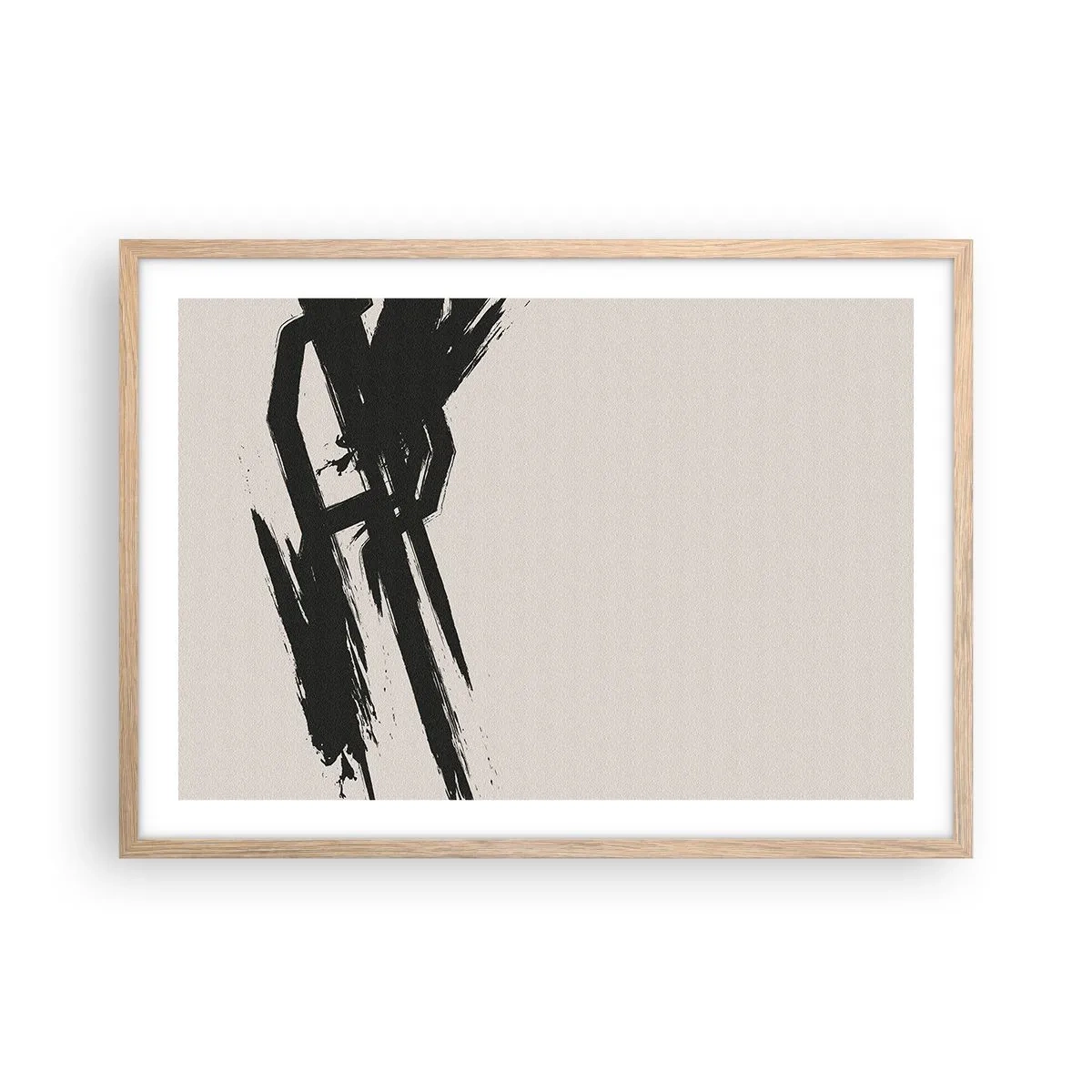 Póster en marco roble claro - Impulso imparable - 70x50 cm