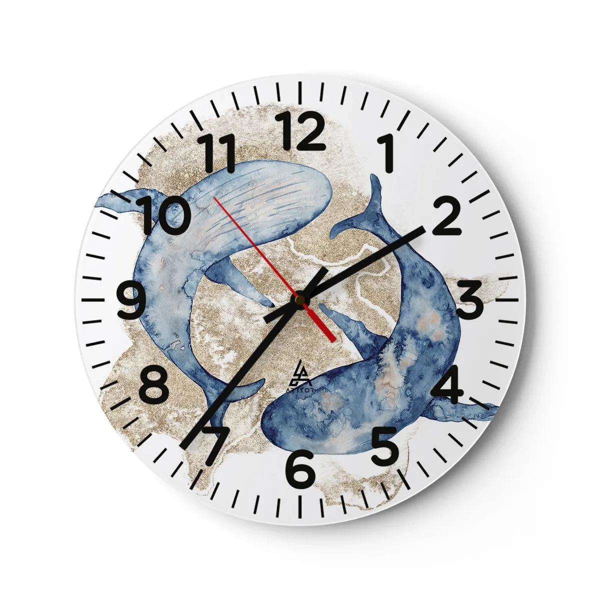 Reloj de pared - Reloj de vidrio - ¿Amistad o amor? - 40x40 cm
